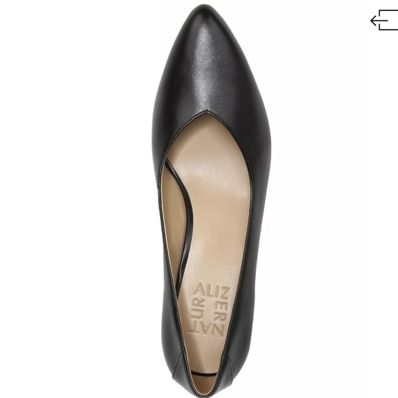 NIB Naturalizer Black Leather Malynn Pumps Block Heels sz 6.5 - Picture 4 of 13